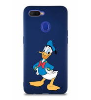 Oppo A5S Soft Premier Kapak Donald Duck-C Tasarımlı Silikon Kılıf - Lacivert (Şeffaf)