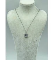 Çelik Silver Baget Tek Taş Kolye - 25-ctr25
