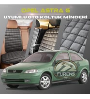 Opel Astra G Antrasit Renk Tay Tüyü Cepli & Terletmez Sırtlı Oto Koltuk Minder Seti - Koltuk Koruma Kılıfı (ÖN & ARKA TAM SET)