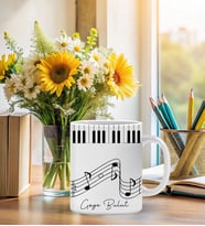 Kişiye Özel Müzik Öğretmeni Temalı Kupa Bardak