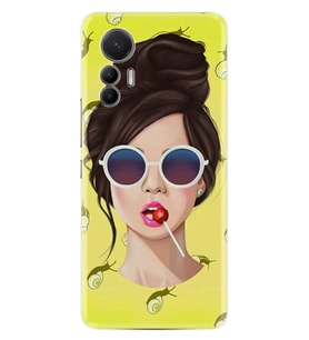 Xiaomi 12 Lite Kılıf Resimli Desenli Baskılı Silikon Lollipop Woman 1416