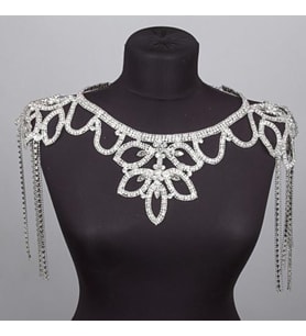Swarovski Omuz Kolyesi (Gümüş)