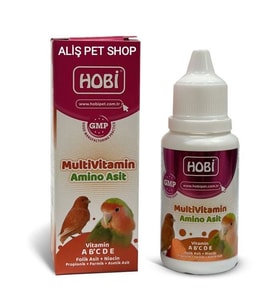 HOBİ Kuşlar İçin Multivitamin ve Aminoasit Takviyesi 30ml 1 Adet (Çok Renkli)