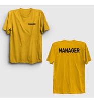 Presmono Unisex Sarı Yönetici Müdür Manager Sırt Baskılı T-Shirt 545981tt (Sarı)