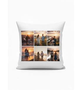 Kişiye özel 6 fotoğraflı yastık 40x40