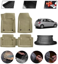 Toyota Yaris 2005-2013  Uyumlu Paspas Araca Özel Bagaj Havuzu MBS Bej