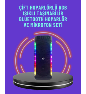 Ev ve Dış Mekan Kullanımına Uygun RGB Işıklı Hoparlör