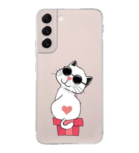 Samsung Galaxy S22 Plus Uyumlu Kamera Korumalı Kapak Coolcat Tasarımlı  Şeffaf Kılıf