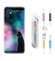 INFINIX Note 11 Pro Note 10 Hot 9 Play Kılıf Kablo Koruma Spiral Silikon Window Cat 1787