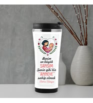 Anneye Hediye En Büyük Şansım Termos Mug