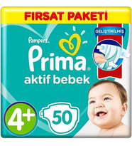 Prima Aktif Bebek 4+ Bebek Bezi 50'li.