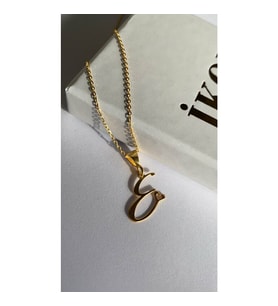 Kişiye Özel Harf Kolye 925K Gümüş (Gold)