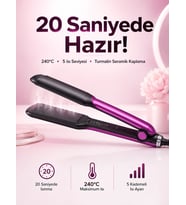 Saç Düzleştirici Isı Ayarlı Seramik Kaplama Döner Kablo Yıpranma Karşıtı