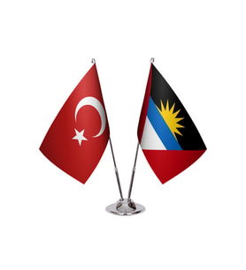 Antiqua&Barbuda İkili Masa Bayrağı