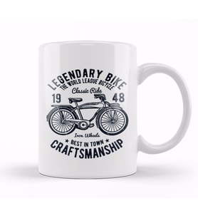 Legendary Bike Craftsmanship Kupa Bardak Porselen