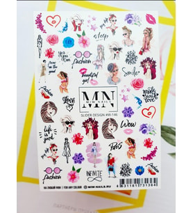 Nail Art Slider Stiker – Botanik Premium W146