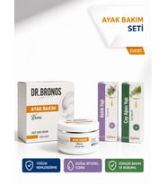 Ayak Bakım ve Nemlendirme Seti DR.BRONOS Ayak Bakım Kremi 150 ml & Kekik Yağı 20 ml & Çay Ağacı Ya
