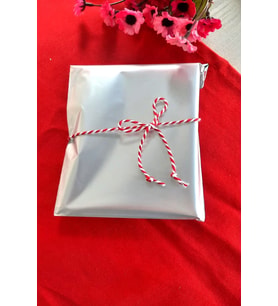 Gümüş Janjanlı 10 Adet Hediye Paketi - Yapışkanlı - 12 x 17 cm (Kahverengi)