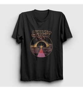 Presmono Unisex Siyah Warp Planet Queens Of The Stone Age T-Shirt 450471tt