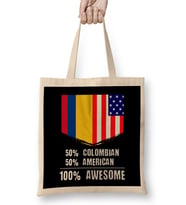 50% Chinese 50% American %100 Awesome Immigrant Bez Çanta Uzun Saplı