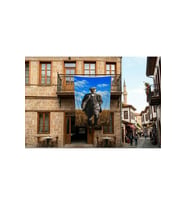 Atatürk Başak Tarlasında Yürürken Portre Poster Bayrak Premium Raşel Kumaş 300x450cm ATA60