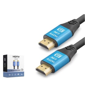 NODAR ND4055 HDMI 2.0 Kablo 4K 60 Hz OD 8.0 mm 20 m Siyah Mavi