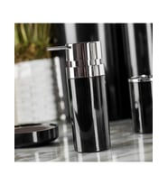Ansan ANS E31-06 Lenox Plastik Siyah Sıvı Sabunluk 6,5 x 18,5 cm 300 ml