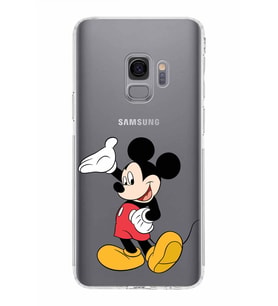 Samsung Galaxy S9  Kamera Korumalı Kapak Mickey Mouse Tasarımlı  Şeffaf  Kılıf