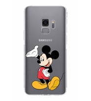 Samsung Galaxy S9  Kamera Korumalı Kapak Mickey Mouse Tasarımlı  Şeffaf  Kılıf