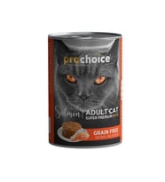 Pro Choice Somon Etli Sekersiz Tahilsiz Ezme Yetiskin Kedi Konservesi 400gr