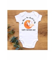 Tilki Anne Bebek Organik Baskılı Çıtçıtlı Body