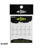 Üçlü İğne - Nikel Üçlü Kanca - Fishack 3210 - 10 Adet - No 10