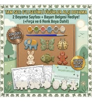 Eğitici Çocuk Aktivite Seti Çocuk Alçı Boyama Seti 6'lı Sevimli Figür Boyama Seti Hobi ve Sanat Etkinliği