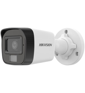 Hikvision DS-2CD1021G2-LIUF 2mp 2.8mm Sabit Lens ColorVu Dahili Mikrofon H.265+ Akıllı Hybrid Işık IR Bullet IP Kamera (Beyaz)