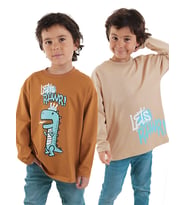 Let's Rawr Erkek Çocuk 2'li Paket T-shirt (Çok Renkli)