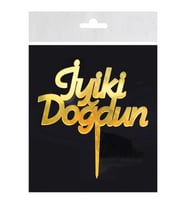 PASTA SÜSÜ PLEKSİ İYİKİ DOĞDUN ALTIN PK:1-