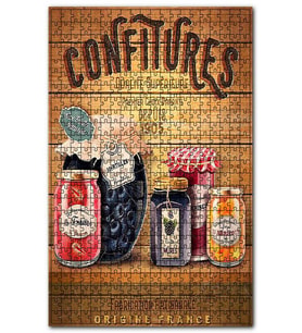 Cakapuzzle Reçel Çeşitleri Afişi Görseli Puzzle Yapboz MDF (Ahşap) (120 Parça)