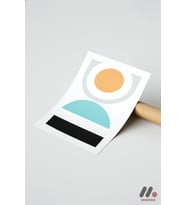 Minimal Geometrik Kompozisyon, Çerçevesiz Yüksek Kalite Duvar Afişi - Modern Ev