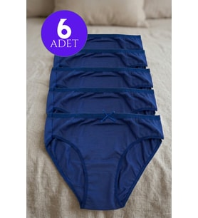 Kadın 6'lı Paket Pamuklu Bikini Külot Esnek Yumuşak İz Yapmaz İç Çamaşırı