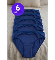 Kadın 6'lı Paket Pamuklu Bikini Külot Esnek Yumuşak İz Yapmaz İç Çamaşırı