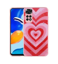Xiaomi Redmi Note 11 Global Uyumlu Kılıf Simli Desenli Kamera Korumalı Parlak Zore Popy Kapak