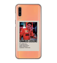 Samsung Galaxy A70 Uyumlu Charles Leclerc Desenli Şeffaf Telefon Kılıfı
