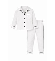 Unisex Bebek Çocuk 2'li Alt Üst Pijama Takımı - Beyaz