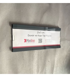 Kapı ve Duvar Tipi Kolay Değiştirilebilir Parlak Antrasit A4 1/3 Föylük