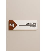 Lucena Satın Alma Ofis Oda Kapı İsimliği Yönlendirme Tabelası Levhası Kişiselleştirilebilir