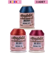 3 Adet Altınbaşak Oya ve Dantel İpi 20 gr - Royaleks - No: 024 - 793 - 373