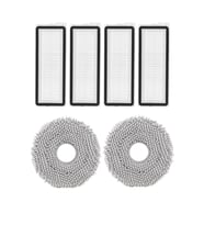 Roborock QRevo Edge Uyumlu 4 Adet Hepa Filtre 2 Adet Mop Fiber Paspas