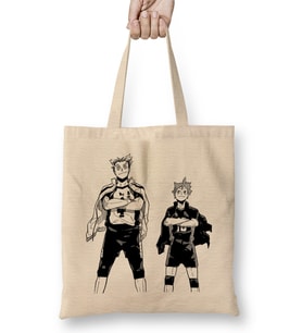 Bokuto And Hinata Haikyuu Manga Cap Bez Çanta Uzun Saplı