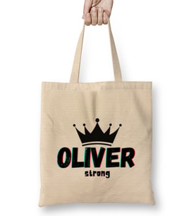 Oliver Name Custom Design Gift Baby-Gift For Him Bez Çanta Uzun Saplı