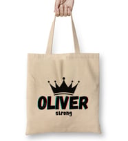 Oliver Name Custom Design Gift Baby-Gift For Him Bez Çanta Uzun Saplı